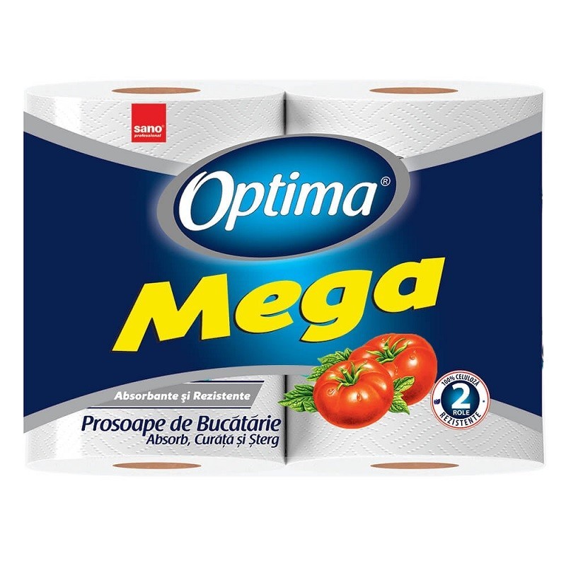 Prosop de Bucatarie Sano Optima Mega 2 Role / 21.6 m