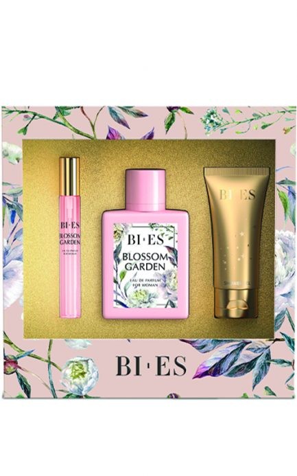 Set Bi-es Blossom Garden Femei: Apa de Parfum 100 ml + Parfum 12 ml + Gel de Dus 50 ml