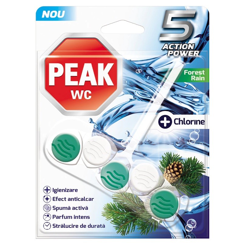 Odorizant Wc Peak 5Action Forest Rain & Clorine 50 g