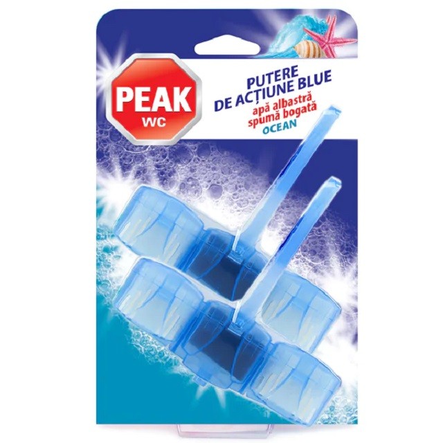 Odorizant Wc Peak Putere de Actiune Blue Ocean 2 x 45 g