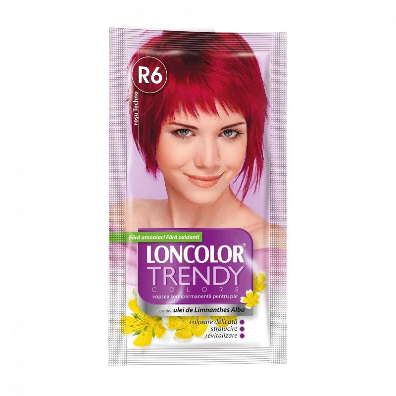 Vopsea de Par Loncolor Trendy Colors R6 Rosu Techno