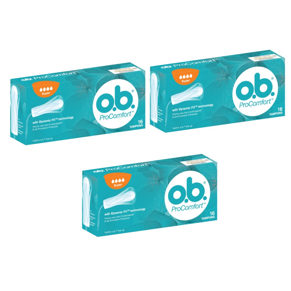 Tampoane OB Procomfort Super x 16, 2+1 Gratis