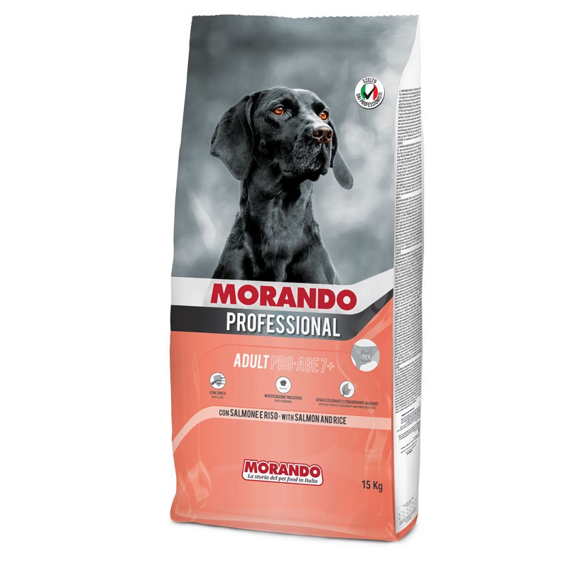 Hrana Uscata Premium Caini, Adult, 7+ , Morando Profesional, Somon si Orez, 15 Kg