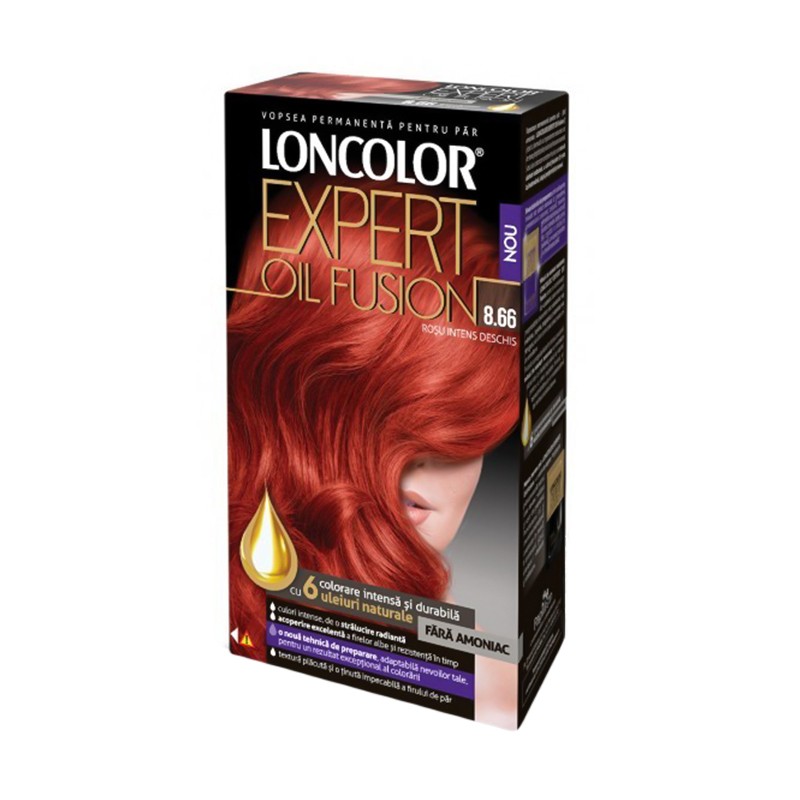 Vopsea de Par Loncolor Expert Oil Fusion 8.66 Rosu Deschis