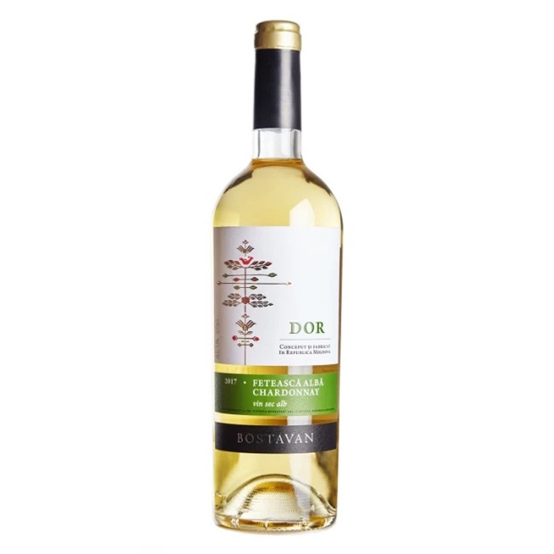 Vin Alb, Dor, Feteasca Alba si Chardonnay Sec 0.75 l