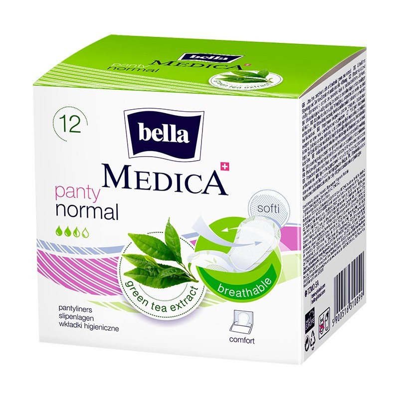 Absorbante Zilnice Bella Medica Panty Normal, 12 Bucati